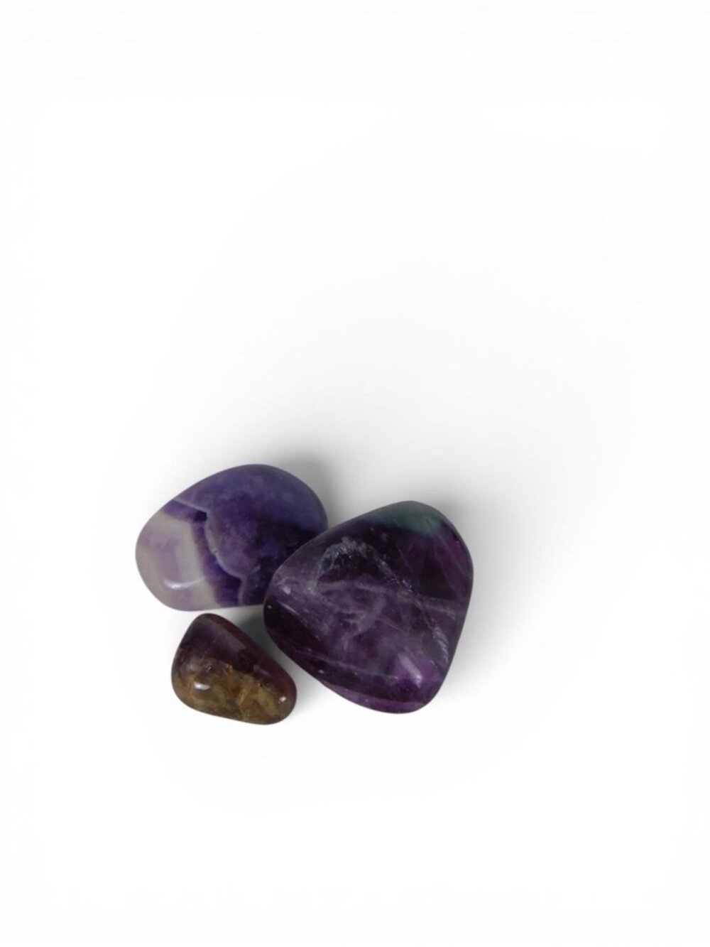 Chevron Amethyst Tumbled Stones Brazil Purple Small Gemstone 0.7oz